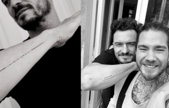 Tatto of Orlando Bloom gone wrong with a simple dot.